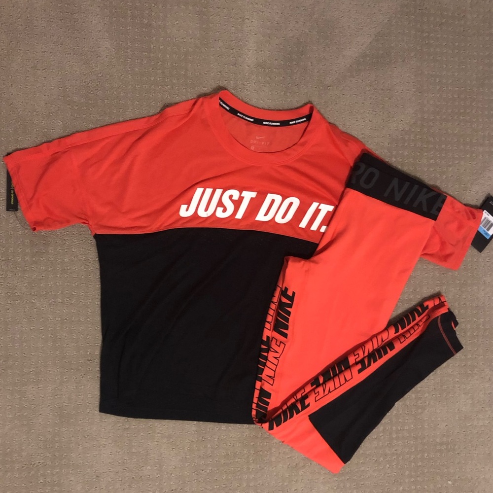 Nike Dri-Fit Shirt & Nike Pro Leggings
